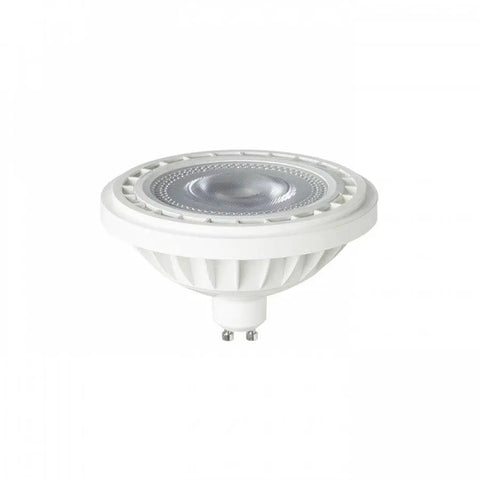 LED ES111 GU10 12W 3000K, valkoinen valonlähde 45° säteilykulmalla.