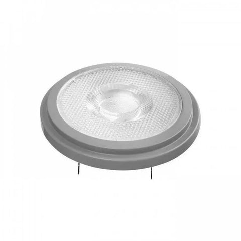 OSRAM PRO AR111 himmennettävä 12V G53 LED EQ50 24° 3000K – Esittelee himmennettävän 12V LED-valonlähteen, jossa on G53-kanta, halkaisija 11,1 cm, korkeus 6,2 cm ja säteilykulma 24°.