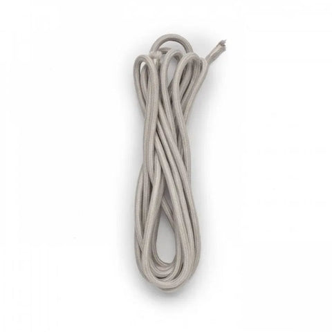 Harmaa 4m tekstiilikaapeli, 3x0,75mm, 230V - Harmaa, 4 metriä pitkä, kolmijohdin tekstiilikaapeli monipuoliseen käyttöön.