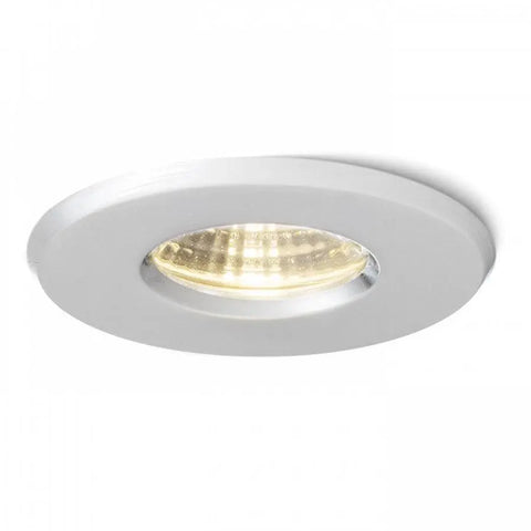 MERGO R LED-valaisin, IP44-suojattu, pyöreä upotettava kromivalaisin kosteisiin tiloihin.