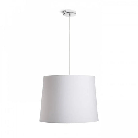 ASPRO 40/30 varjostin Polycotton valkoinen/valkoinen PVC, elegantti valkoinen varjostin E27-sovituksella.
