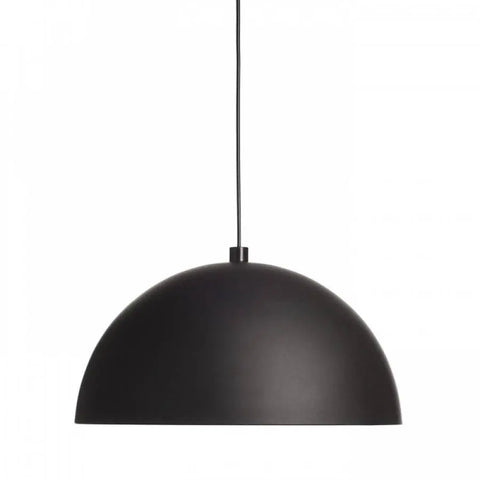 Musta CARISSIMA 40 riippuvalaisin, moderni lakattu metallivarjostin, minimalistinen muotoilu.