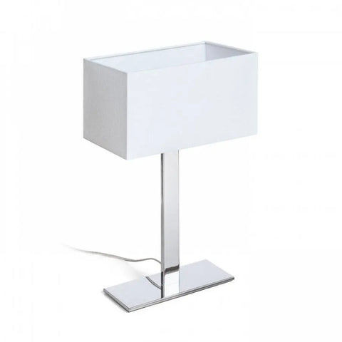 PLAZA M pöytävalaisin, E27, valkoinen/kromi - Nordic Lumen