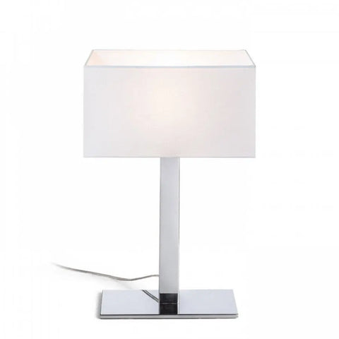 PLAZA M pöytävalaisin, E27, valkoinen/kromi - Nordic Lumen