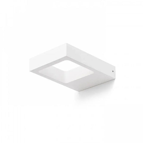Moderni valkoinen LED-seinävalaisin suorakulmainen muotoilu, energiatehokas 6W 230V valaistus.