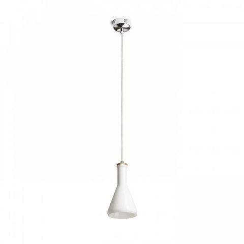 PULIRE CON riippuvalaisin, opaalilasi/puu/kromi, E14 - Nordic Lumen
