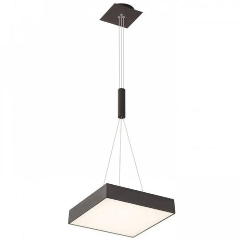 Musta LARISA SQ 30 LED-riippuvalaisin elegantissa ja modernissa sisustuksessa.