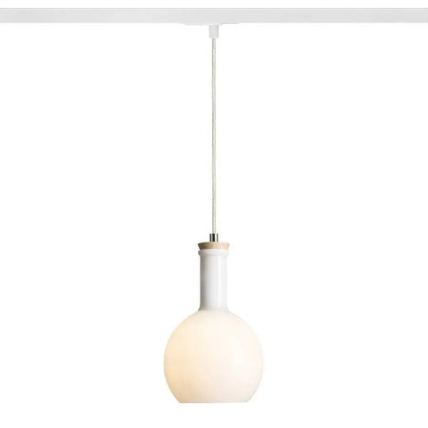 PULIRE RD 1-vaihekiskolle, opaalilasi, puu, E14, 6W - Nordic Lumen
