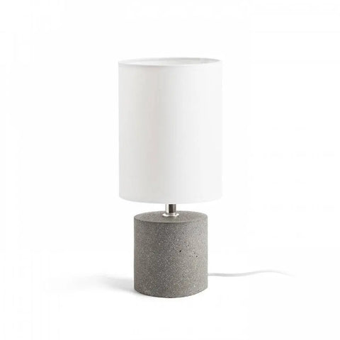 CAMINO pöytävalaisin, tummanharmaa sementtiviimeistely, minimalistinen ja tyylikäs design, LED E27 15W.