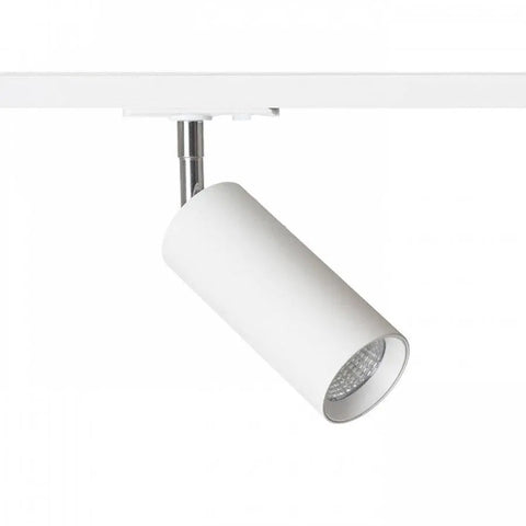 MAVRO valkoinen himmennettävä LED-kohdevalaisin 1-vaihekiskossa, moderni design