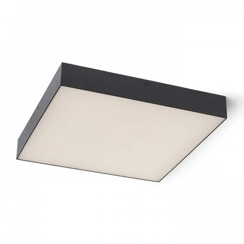Moderni musta LARISA SQ 40 kattovalaisin LED-valolla ja minimalistisella neliödesignilla.