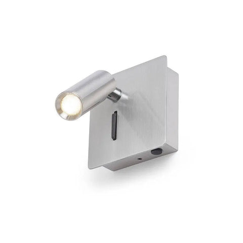 Matta nikkeli MIG-seinävalaisin, käännettävä ja suunnattava LED-valo, minimalistinen muotoilu.