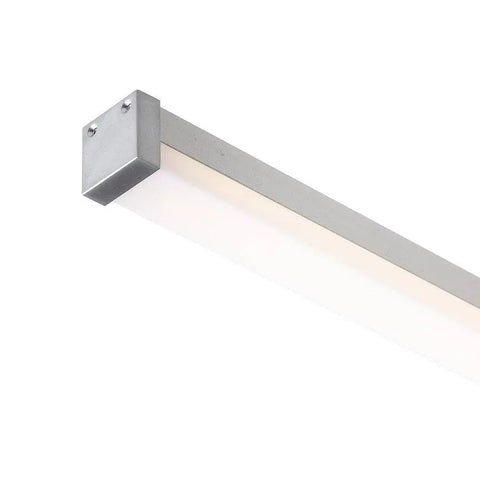 Pinta-asennettava LED-profiili D, alumiinirunko ja mattapintainen diffuusori, sopii LED-nauhoille.