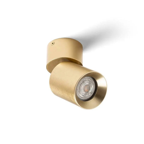 Moderni messinkinen GU10 LED-kattospotti.
