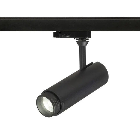 FOCUS 12 musta LED-valaisin 3-vaihekiskoon, himmennettävä.
