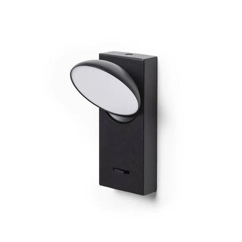 ELISEO seinävalaisin musta, LED 5W 3000K, kallistuskulma 180 astetta