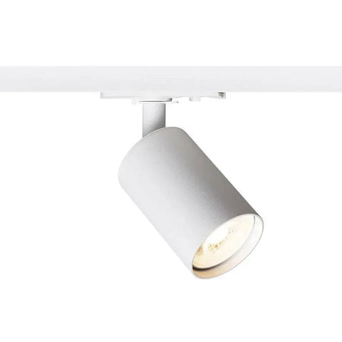 DUDE 1-vaihekiskolle LED-valonheitin valkoinen – Valkoinen LED-valonheitin GU10-polttimolle, suunniteltu asennettavaksi 1-vaihekiskoon, tyylikäs ja käytännöllinen.