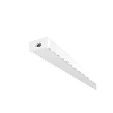 LED-profiili G pinta-asennettava, valkoinen alumiini, 1 metrin pituinen profiili.