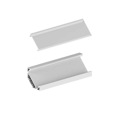 LED-profiili J diffuusorit ja kiinnitystarvikkeet alumiiniprofiilin asennukseen.