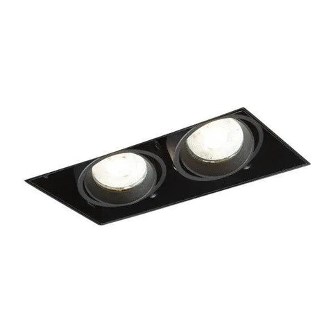 ELECTRA II upotettava valaisin, kehyksetön musta malli, GU10 LED, 8W, 230V, kardaani-pidimet, sopii PARATHOM GU10 ADV HIMM:lle.