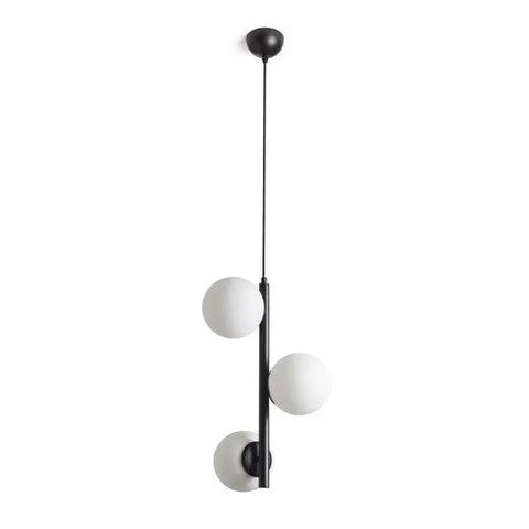 ETHERIA riippuvalaisin, musta opaalilasi, 3x11W, E27 LED, 230V, sopii PARATHOM RETRO LED E27:lle .