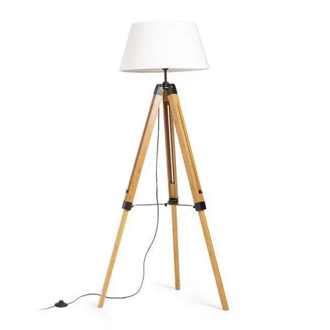 ALVIS/AMBITUS 46 lattia kermanvaalea bambu/musta 230V LED E27 15W - Nordic Lumen