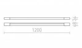 AMENITY 120 Seinävalaisin – Pitkänomainen LED, Krominen, IP44 - Nordic Lumen