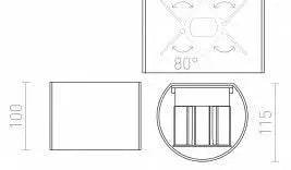 TITO R DIMM ULKOTILAN VALAISIN LED 2x3W 500 lm Ra 80 - Nordic Lumen