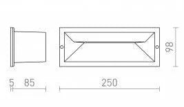 RAGG upotettu ulkovalaisin, 12W LED, IP65 - Nordic Lumen