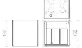TITO SQ DIMM ULKOTILAN VALAISIN LED 3W 500 lm Ra 80 - Nordic Lumen