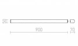 CORAZON 90 LED valaisin mitat - 900 mm pituus soveltuu täydellisesti kosteisiin tiloihin