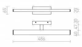 PANON LONG Seinävalaisin – Kromi, LED 12W, IP44 - Nordic Lumen