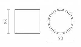 SENZA R ulkovalaisin, LED 6W, IP65, tummanharmaa - Nordic Lumen