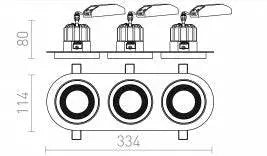 SHARM R III upotettava LED-valaisin – tehokas ja muokattava 3x10W - Nordic Lumen