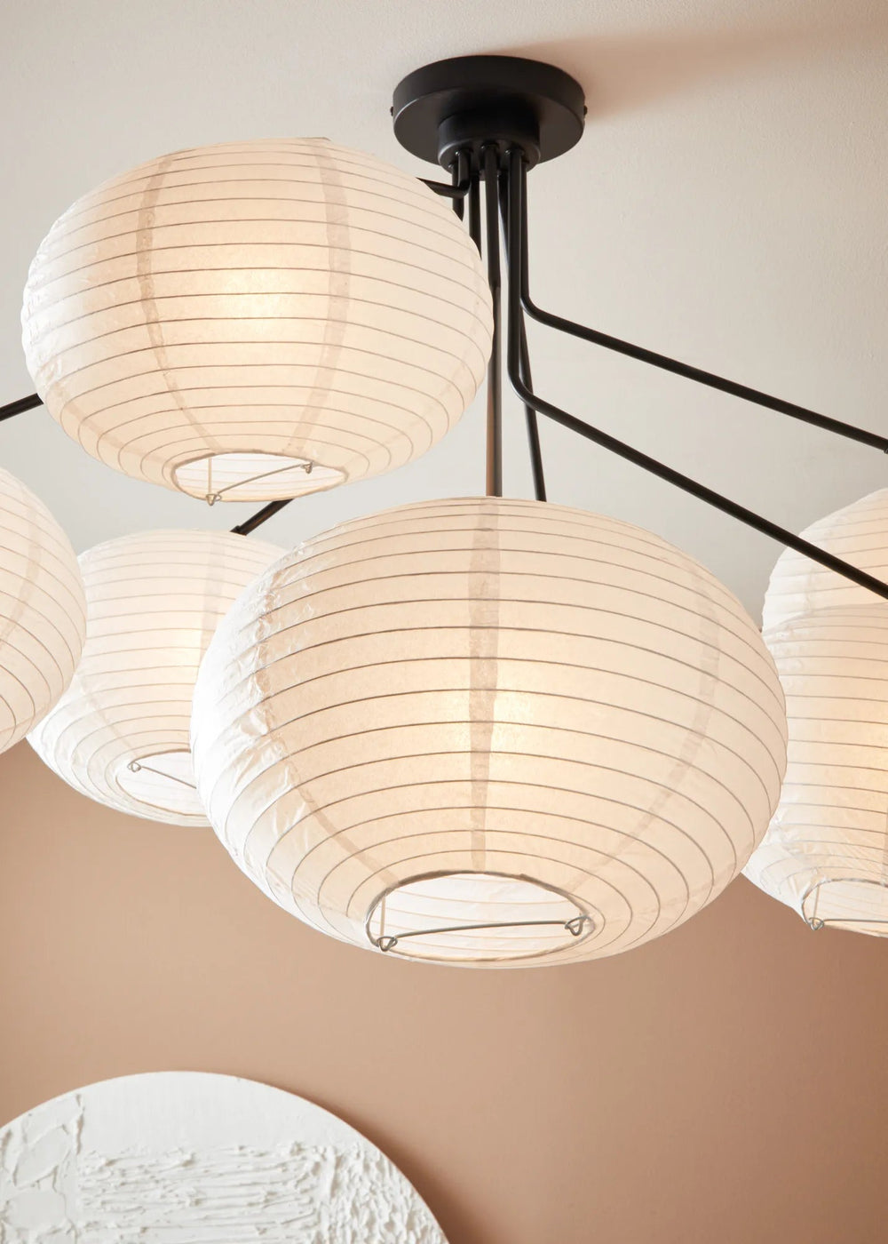 Markslöjd BEAM – beige LED-pendellampa
