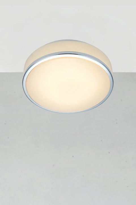 Markslöjd GLOBAL – LED-kattovalaisin, valkoinen/kromi – tuotekuva