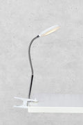 Markslöjd FLEX – 1-lågig klämlampa, vit/krom (106470)