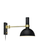 LARRY Wall 1L Black/Brushed Brass