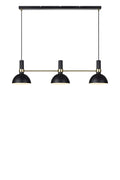 LARRY Pendant 3L Black/Brushed Brass