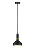 LARRY Pendant 1L Black/Brushed Brass