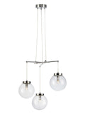 SICILY Pendant 3L Chrome/Clear