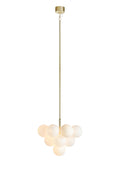 MERLOT Pendant 13L Brass/White