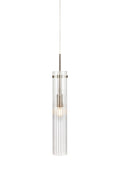 TUBO Pendant 1L Steel/Clear