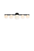PURO Ceiling/Wall 5L Black/Opal IP44