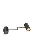 COSTILLA Wall Swing Arm 1L Dark Grey/Satin Nickel