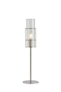 TUBO Table 1L 50cm Satin Nickel/Clear