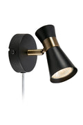 FOLIE Wall 1L Black/Antique Brass