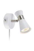 FOLIE Wall 1L White/Satin Nickel