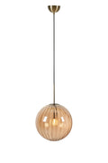 FENGARI Pendant 1L Antique Brass/Amber