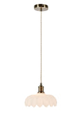 KURAGE Pendant 1L Antique Brass/White
